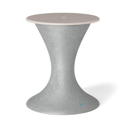 Ledge Lounger Autograph Umbrella Stand Ice Bin - Cloud Lid, Granite Gray Base